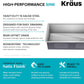 KRAUS Kore 36-Inch Undermount Workstation 16 Gauge Single Bowl Stainless Steel Kitchen Sink with Accessories, KWU110-36