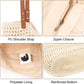 Peicees Crochet Beach Bag For Women Summer Tote Bag Boho Shoulder Bag With Leak-Proof Lining for Vacation Travel Woven Purse