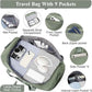 Travel Duffel Bag for Women, Carry-on Overnight Weekender Bags with Wet Pocket & Toiletry Bag, For Spirit Airlines 18x14x8 Personal Item Bag,Small,Olive Green