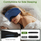 Sleep Mask with Headphones Bluetooth 5.4, LC-dolida Wireless Music Eye Mask for Sleeping Headphones with Soft Bamboo Cotton Cooling Breathable,Ultra-Thin Stereo Speaker for Side Sleepers-Blue