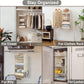StorageWorks 3-Shelf Hanging Closet Organizer, Adjustable Hanging Closet Organizers and Storage, 12 ¾”W x 12 ¾”D x 32”H, White & Ivory