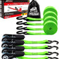 XSTRAP STANDARD Ratchet Tie Down Straps 4 Pk 10 Ft- 300 Lbs Load Cap- 900 Lbs Break Strength-Cargo Straps for UTV, ATV, Pickup,Truck, Moving Appliances, Lawn Equipment, Neon Green