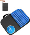 Gel Travel Seat Cushion, Portable Airplane Seat Cushion, 14.5" x 10.5" Thick & Foldable for Airplane Seats, Office Chair, Camping, Bleachers, Flights, Commute (Dark Grey)