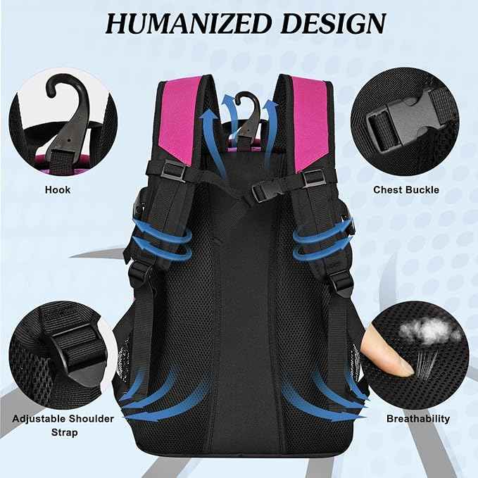 LARIPOP Basketball Backpack Large Basketball Bag with Ball Holder & Shoe Compartment for Youth Adults Men Women
