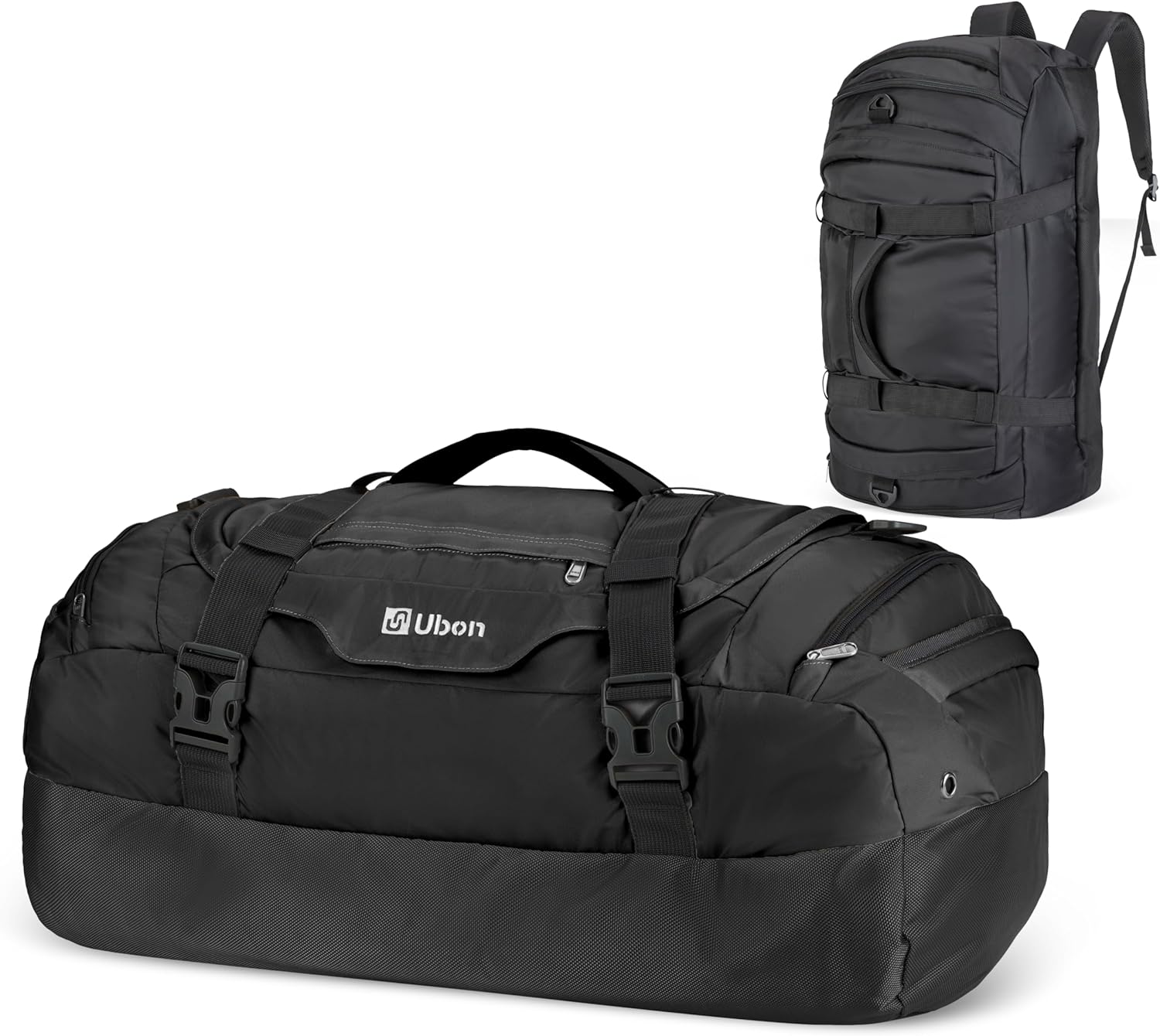 Ubon Large Duffel Bag Weekender Bags with Shoe Compartments 4-Way Sports Gym Backpack with Padded Straps Camping Traveling Duffle Bag - Roamly