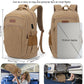 Tzowla Vintage Canvas Laptop Backpack for Men and Women,College Travel Work Rucksack with USB/Type-C Charging Port,Lightweight Bookbag Hiking Casual Daypack Backpacks Fit 15.6 Inch Notebook(Khaki)