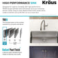 KRAUS Dex 33-inch Undermount 16 Gauge Stainless Steel Single Bowl Kitchen Sink, KA1US33B
