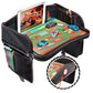 Coolmum Kids Travel Tray, Toddler Car Seat Tray, Double Sided Activity Organizer, Snack Lap Tray, Baby Stroller Table, Airplane Play Table, Waterproof and Foldable (Premium Black)