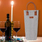 ZORMY Single Bottle Insulated Wine Tote, 1 Bottle Wine Carrier Bag Padded Wine Cooler Perfect Wine Lover's or Wedding Gift-Stripe (Srtipe)