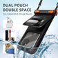 Waterproof Phone Pouch Double Pocket, Floating IPX8 8.5 inch Waterproof Phone Case for Beach Vacation Essentials for Compatible IPhone16 15 14 Pro Max Galaxy S25 S24 Ultra Phone Pouch Orange
