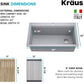 KRAUS Bellucci Workstation 33 in. Drop In Single Bowl Granite Kitchen Sink in Metallic Gray with Accessories, KGTW2-33MGR