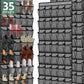 35 Pocket Over the Door Shoe Organizer,Reusable Breathable Large Mesh Bag Men's & Women's Sneaker Organizer,Shoe Organizer for Kids,Hanging Shoe Storage Hanging Bag (2PCS-Gray)