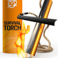 Fire Starter Survival Tool - All-in-One Flint and Steel Fire Starter Kit - Ferro Rod Fire Starter with 36" Waterproof Tinder Wick Rope and Steel Fire Striker - Patented Firestarter | Prepared4X
