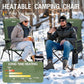 Portal 400 LBs Heavy Duty Camping Chairs for Adults, 23" W Outdoor Folding Chairs with High Back, Heated Portable Folable Chair for Lawn, Sports, Fishing, Outside