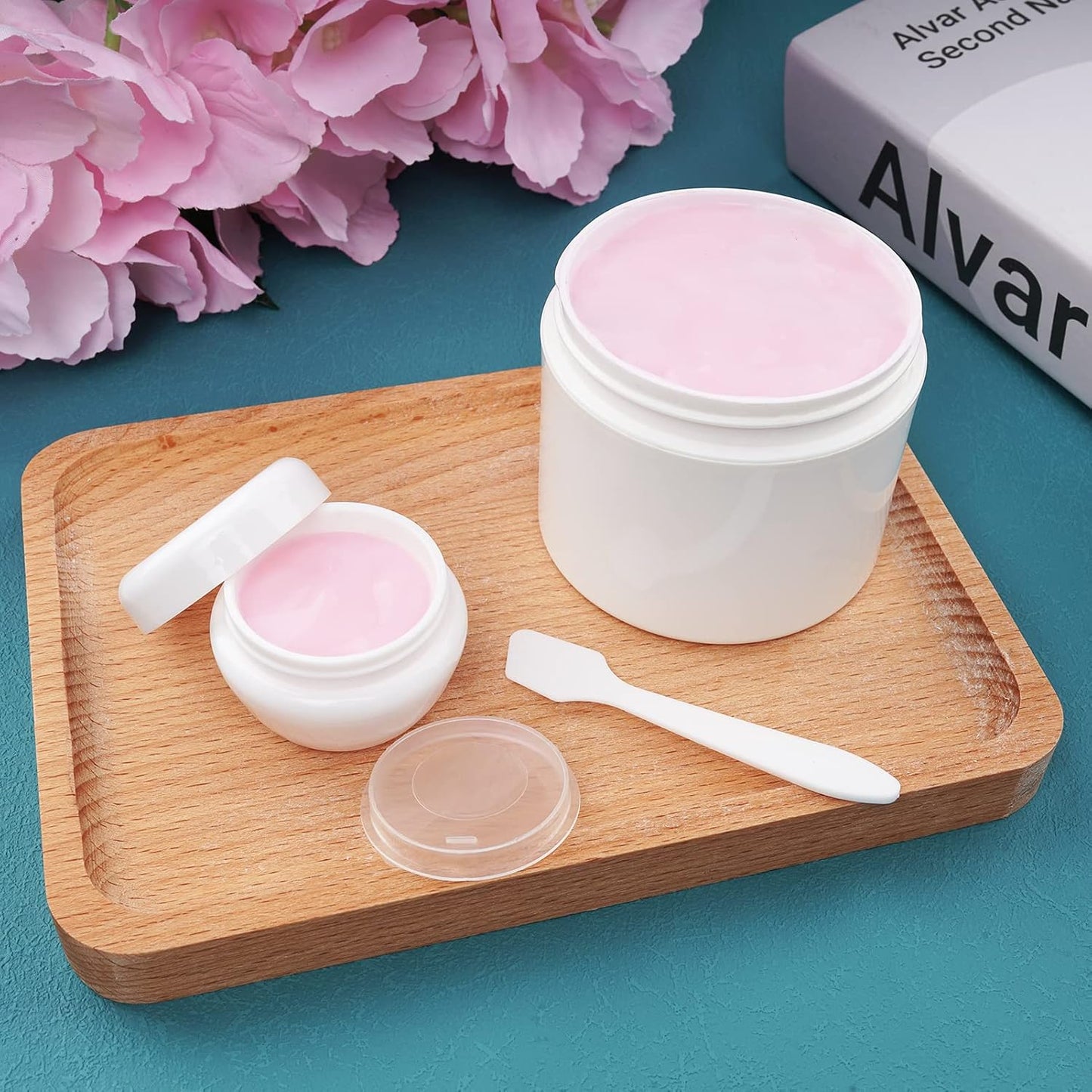 Cosywell Small Plastic Travel Jars for Creams - TSA Approved Refillable Cosmetic Containers - Leak-proof Travel Size Containers with Lid for Lotion, Makeup, Cosmetics - 6 Pieces