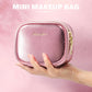 Small Makeup Bag Travel Train Case with Mirror and Light Mini Travel Make up for Women Train Case Cosmetic Organizer 3 Adjustable Brightness Toiletry Bag Portable Artist Storage