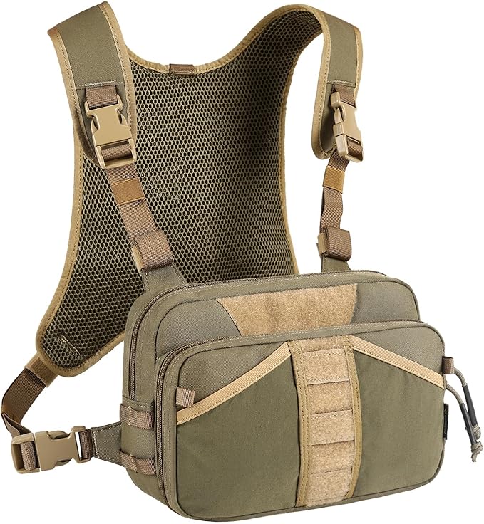 Fishing Chest Pack, Fly Fishing Bag for Men and Women, Tackle and Fly Boxes Storage Pack, Hunting Binocular Pack