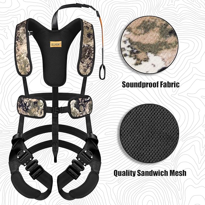 UIIHUNT Tree Stand Safety Harness: Lightweight Adjustable Hunting Harness
