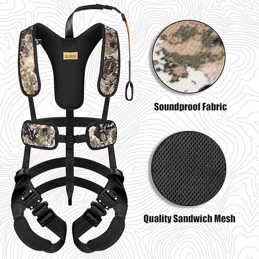 Tree Stand Safety Harness: Adjustable Tree Stand Harness for Hunting, Padded Treestand Safety Hunting Harnesses