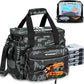 KastKing BaitSpace Fishing Tackle Bag With 4 Tackle Boxes & Removable Bait Binder, Water-Resistant Tackle Storage, Durable Fishing Gear, Adjustable Shoulder Strap