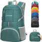 ZOMAKE Lightweight Packable Backpack 35L, Light Foldable Backpacks Water Resistant Collapsible Hiking Bag, Compact Folding Day Pack for Travel Camping(Dark Green) - Roamly