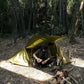 Night Cat Flat Lay Hammock Tent: Portable Lightweight Camping Hammock with Mosquito Net Waterproof Rainfly for 1 Person Outdoor Camping Green