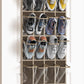 Simple Houseware 24 Pockets - Crystal Clear Over The Door Hanging Shoe Organizer, Brown (64'' x 19'')
