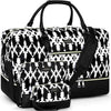 Weekender Bag for Women, Travel Duffel Bag Carry On Overnight Bag with Shoe Compartment Large Nylon Travel Weekend Tote Bag