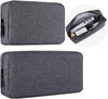 Universal Electronics Accessories Carrying Case, 2PCS Big + Small Portable Storage Pouch, Cosmetic Bag, Cable Organizer Compatible Hard Drive, Mouse, Power Bank, Adapter, Cellphone, Space Gray