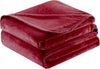 Surii Home Luxury Microfiber Flannel Blanket, Super Soft, Warm, Cozy, Fluffy, and Breathable, Perfect Throws for Bed, Couch, Sofa, for All Season Use. 350GSM Travel Size 50x60 Inches (Burgundy)