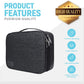Electronics Travel Organizer,Large Double Layer Portable Waterproof Travel Organizer Bag for Charging Cable Storage,Ipad,Power Bank,Hard Drive etc,for Travel,Business,5pcs Cable Ties-Black
