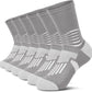 IRAMY Crew Compression Socks Athletic Running Socks for Men Women Plantar Fasciitis Relief 3/6 Pairs