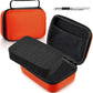 EVA Hard Case with Customizable Foam Protective EVA Carrying Case Shockproof Outdoor for Camera, Digital Products, Electronic Instruments with Knife(Orange,7.1 x 4.7 x 3.1 Inch)
