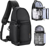 K&F Concept Camera Sling Bag Crossbody Bag Camera Shoulder Backpack DSLR/SLR/Mirrorless Photography Bags Compatible with Canon/Nikon/Sony/Fuji/Gopro/DJI