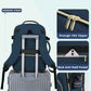 LOVEVOOK Travel Backpack for Women & Men 40L,Airline Approved Carry On Backpack Travel Essentials,TSA Carry on Luggage,Waterproof Personal Item Travel Bag,Suitcase with 3 Cubes,Dark blue green-Black