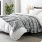 Bare Home Textured Fleece Blanket - Twin/Twin Extra Long - Ultra-Soft Lightweight for Bed, Sofa, and Couch - Luxury Microplush - Cozy Warm Blanket (Twin/Twin XL, Tartan Plaid)