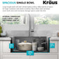 KRAUS Bellucci 25-inch Granite Workstation Drop In Top Mount Single Bowl Kitchen Sink in Metallic Grey with Accessories, KGTW12-25MGR