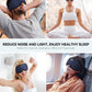 MUSICOZY Sleep Headphones Bluetooth Sleep Eye Mask for Sleeping, Headband Wireless Headphones Sleeping Masks, Sleep Earbuds for Side Sleepers Men Women with Speakers Cool Tech Gadgets(Blue)
