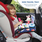 COOLBEBE Kids Travel Tray for Toddler Car Seat, Travel Tray for Airplane, Toddler Car Seat Lap Tray, Carseat Table Tray for Kids Travel Activities (Blue Space)