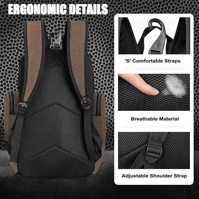 LARIPOP Basketball Backpack Bag with Ball Compartment Ventilated Shoe Compartment for Men Youth Soccer Volleyball Training