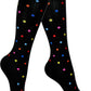 Cotton Compression Socks for Women & Men. 15-20 mmHg Support Knee-High Color Dots S/M