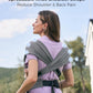 Momcozy Portable Baby Carrier – Compact & Lightweight, Adjustable for Travel, Fold & Go Convenient Storage Hip Pouch, Wide Shoulder Straps, Soft Skin-Friendly Fabric, for Babies 12–35 lbs (Grey)