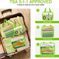 XEWEA Clear Travel Toiletry Bags, 3 Pack TSA Approved Transparent Makeup Bag for Men Women, Large Waterproof PVC Quart Organizer with Zipper for Toiletries Airline Essential,Toy Storage Pouch Green - Roamly