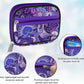 Serfeymi Weekly Travel Pill Organizer Pill Case for Purse with Removable 7 Day Pill Box, Fashionable Travel Medicine Organizer Pill Container for Medicine, Vitamin, Supplement - Black 01 + Purple 01