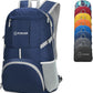 ZOMAKE Lightweight Packable Backpack 35L, Light Foldable Backpacks Water Resistant Collapsible Hiking Bag, Compact Folding Day Pack for Travel Camping(Navy Blue) - Roamly
