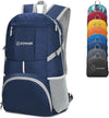 ZOMAKE Lightweight Packable Backpack 35L, Light Foldable Backpacks Water Resistant Collapsible Hiking Bag, Compact Folding Day Pack for Travel Camping(Navy Blue) - Roamly