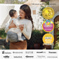 Momcozy Hip Seat Baby Carrier - Adjustable Waistband with Original 3D Belly Protector, Ergonomic Carrier with Various Pockets for Toddlers up to 45lbs (Grey, Medium 27-45IN)