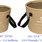 Premium Collapsible Bucket by Freegrace - Compact Portable Folding Water Container - Lightweight & Durable - Includes Handy Tool Mesh Pocket