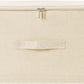 ANMINY Storage Bins with Zipper Lids 36 Qt Lidded Fabric Storage Boxes Baskets Cubes with Handles Collapsible Washable Cotton Linen Closet Shelf Clothes Organizer Containers - Beige, Large