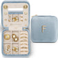 Vlando Jewelry Box for Aunt Gifts from Niece Nephew, Birthday Gifts for Aunt Auntie, Unique Gifts for Aunt Auntie Travel Jewelry Case, Auntie Gifts for Wedding Anniversary - Letter F, Blue